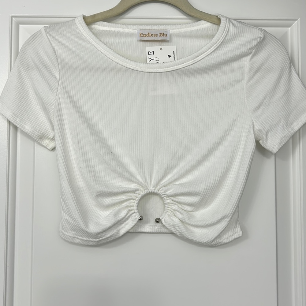 L'abeye endless blu crop top
